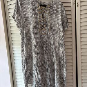 Black and White Snake Print Dress